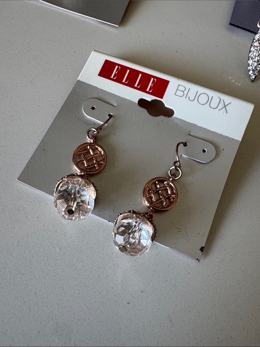 Lot of 3 Jennifer Lopez & Elle Bijoux Silver Marquise Crystal Drop Earrings - Picture 2 of 5